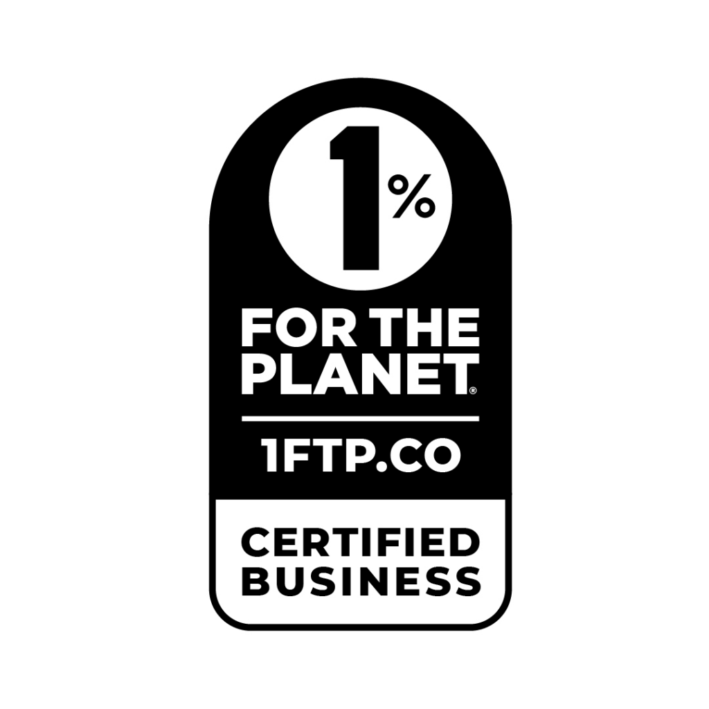 Logo 1% pour la planète — entreprise certifiée 1 année
